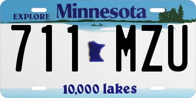 MN license plate 711MZU