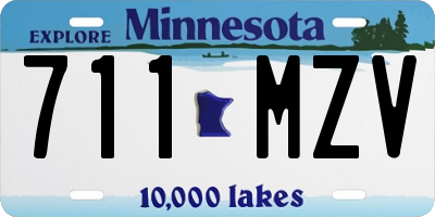 MN license plate 711MZV