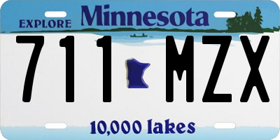 MN license plate 711MZX