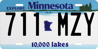 MN license plate 711MZY