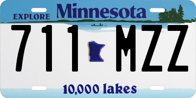 MN license plate 711MZZ