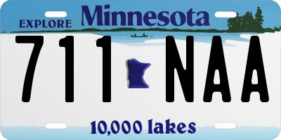 MN license plate 711NAA
