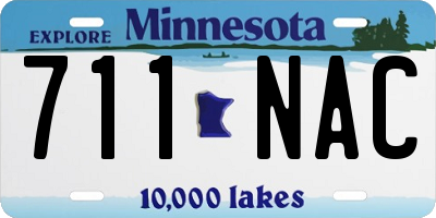 MN license plate 711NAC