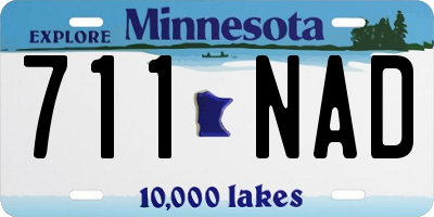 MN license plate 711NAD