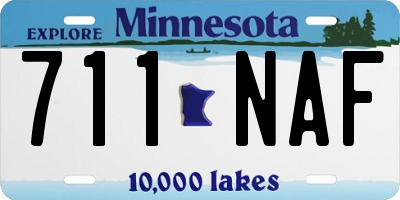 MN license plate 711NAF