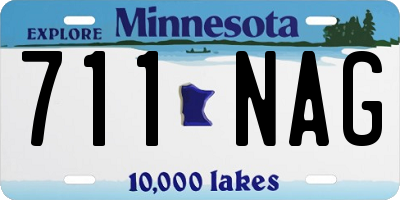 MN license plate 711NAG
