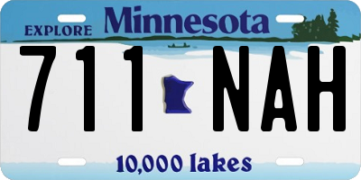 MN license plate 711NAH