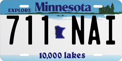 MN license plate 711NAI