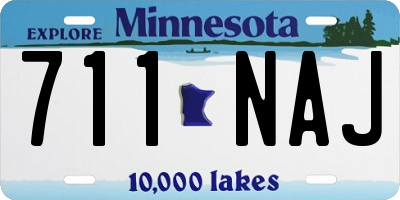 MN license plate 711NAJ