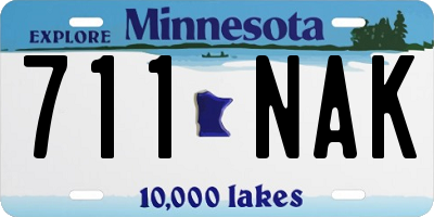 MN license plate 711NAK