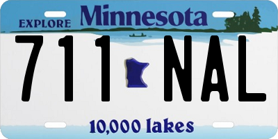 MN license plate 711NAL