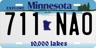 MN license plate 711NAO