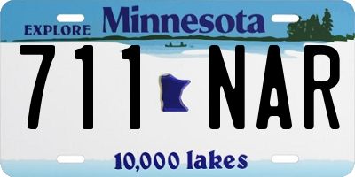 MN license plate 711NAR