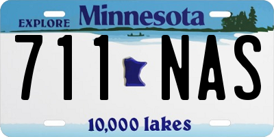 MN license plate 711NAS