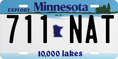 MN license plate 711NAT