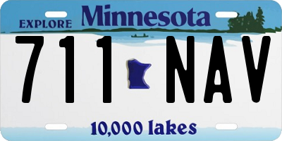 MN license plate 711NAV