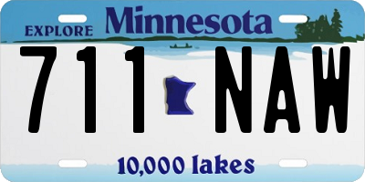 MN license plate 711NAW