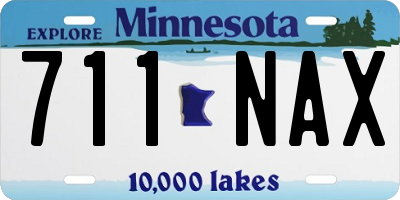 MN license plate 711NAX