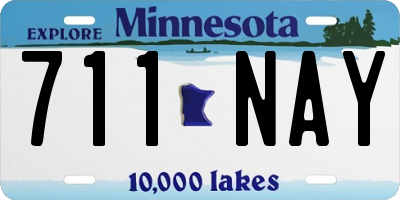 MN license plate 711NAY