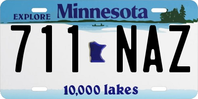 MN license plate 711NAZ