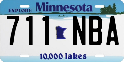 MN license plate 711NBA
