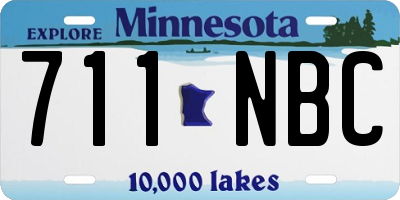 MN license plate 711NBC