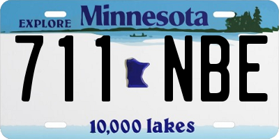 MN license plate 711NBE