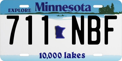 MN license plate 711NBF