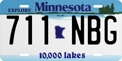 MN license plate 711NBG
