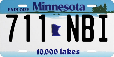 MN license plate 711NBI