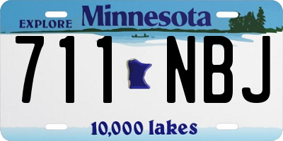 MN license plate 711NBJ