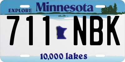 MN license plate 711NBK