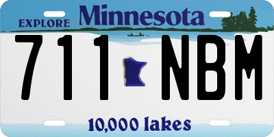 MN license plate 711NBM
