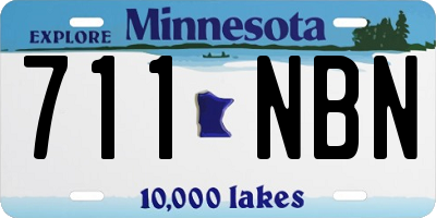 MN license plate 711NBN