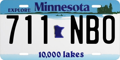 MN license plate 711NBO