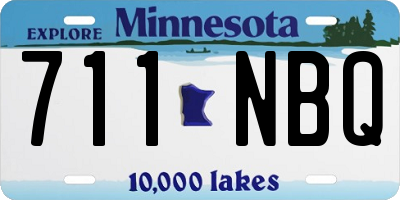 MN license plate 711NBQ