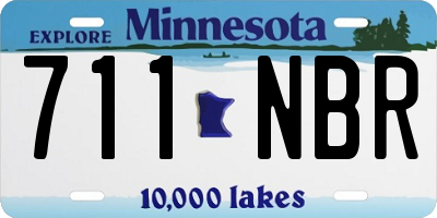 MN license plate 711NBR