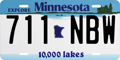 MN license plate 711NBW