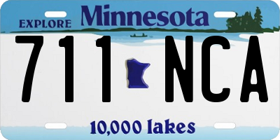MN license plate 711NCA