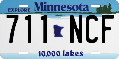 MN license plate 711NCF