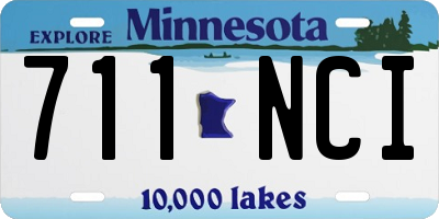 MN license plate 711NCI
