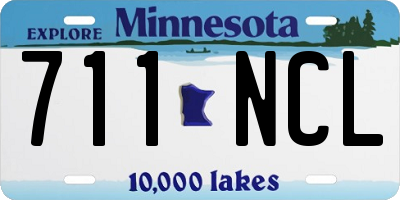 MN license plate 711NCL