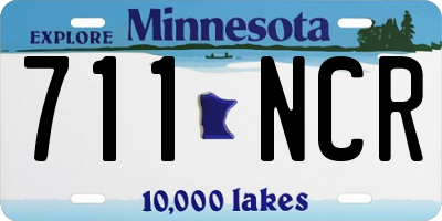 MN license plate 711NCR