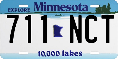 MN license plate 711NCT