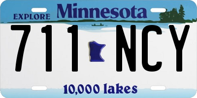 MN license plate 711NCY