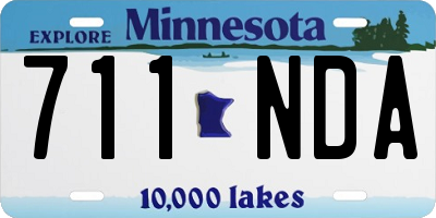 MN license plate 711NDA