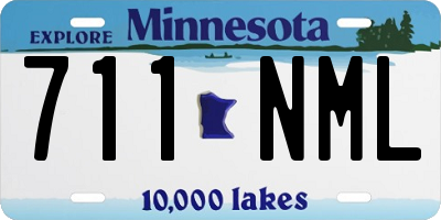 MN license plate 711NML