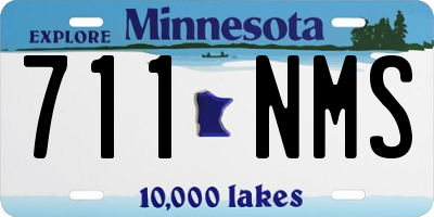 MN license plate 711NMS