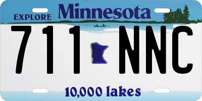 MN license plate 711NNC