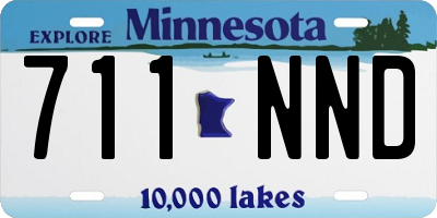 MN license plate 711NND